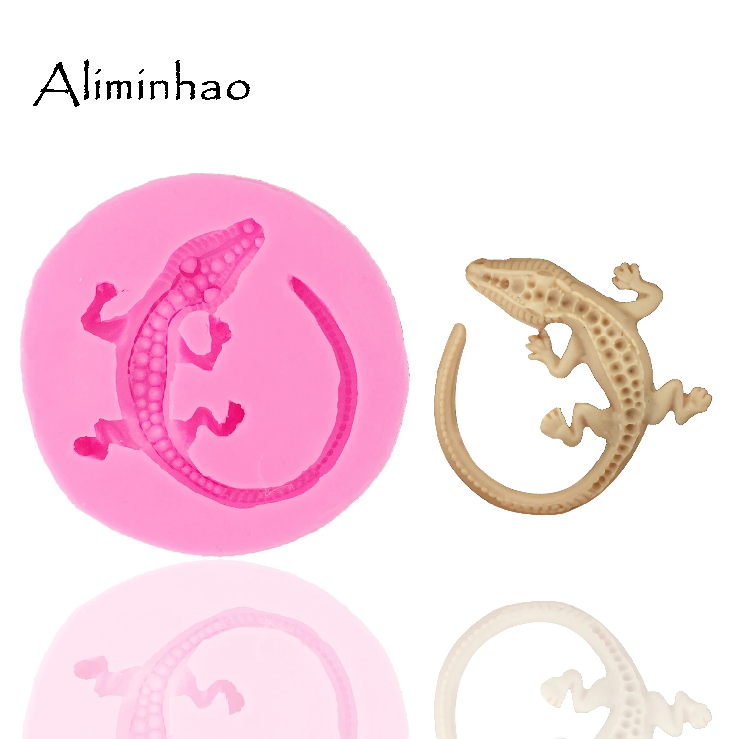 DY0044 Gecko ящерица сделай сам полимерная глина форма силиконовая конфеты шоколадные