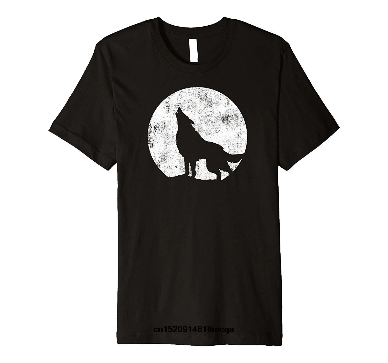 t shirt Howling Wolf T-shirt Moon Native Spirit Animal Forest Symbol Men's Fashion Tops T-Shirts | Мужская одежда