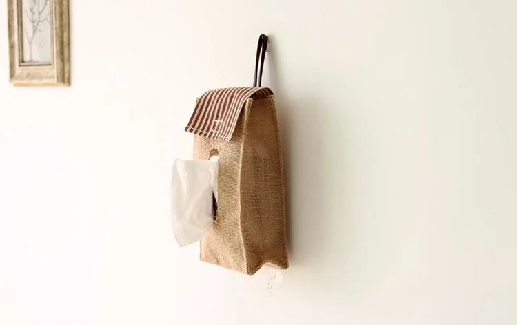 Многофункциональная сумка для полотенец из джута, складные съемные обои, органайзер для дома