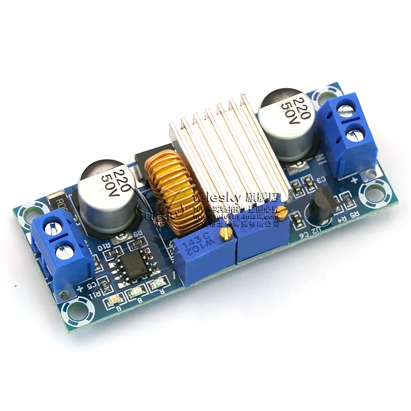 

5A high current 3 lamp constant current constant voltage step-down power supply module board Lithium battery charging with heat