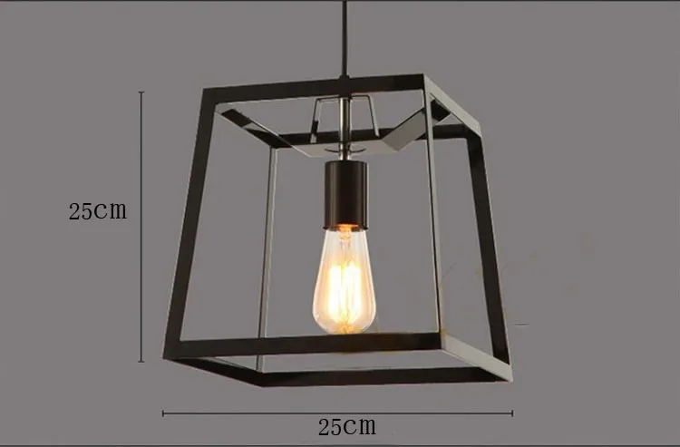 Modern Minimalist CUBE BOX FRAME Pendant Light Geometric Simple bar counter kitchen ceiling lamp light fixture (30)