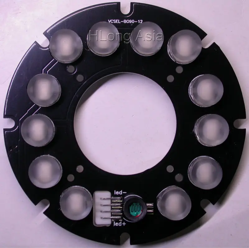 Laser Infrared 12x IR LED board for CCTV cameras night vision (76mm diameter)