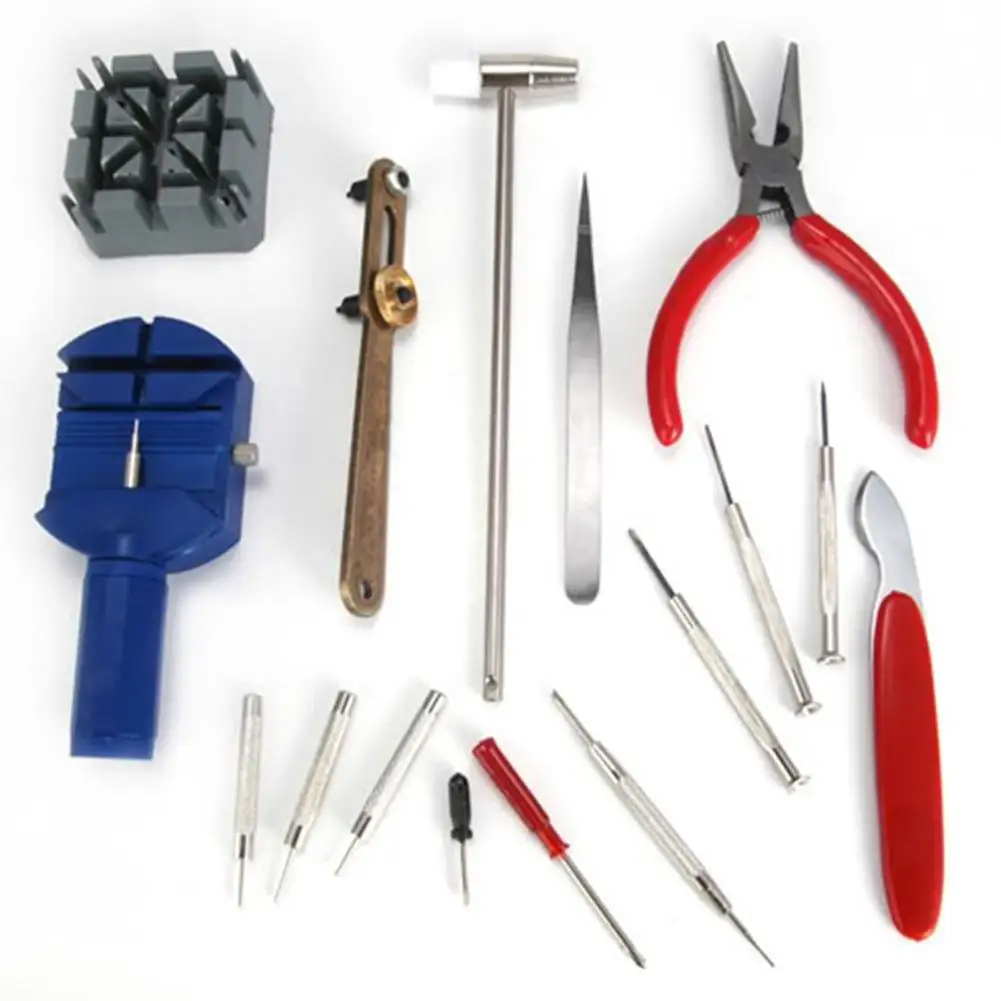 

16Pcs/Set Watchmaker Dedicated Device Watch DIY Kit Screwdrivers Opener Tweezer Case Band Link Remover Wristwatch Repair Tool