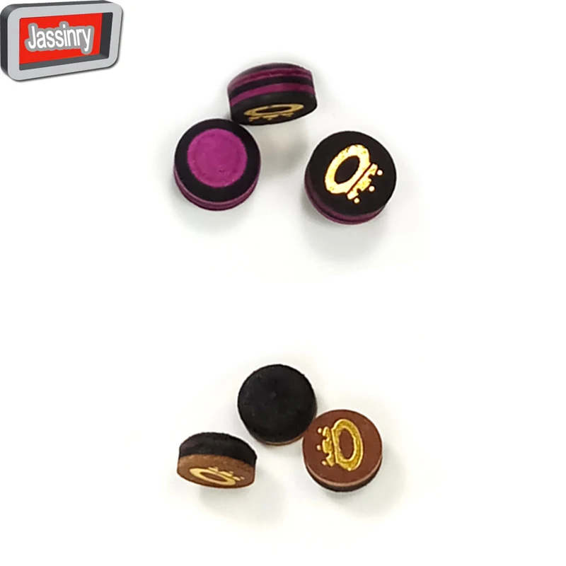 

Jassinry 6pcs 10mm/11mm radian Glue-on Snooker Cue Tips 2colors optional 6layers Pool cue tips Billiards Accessories