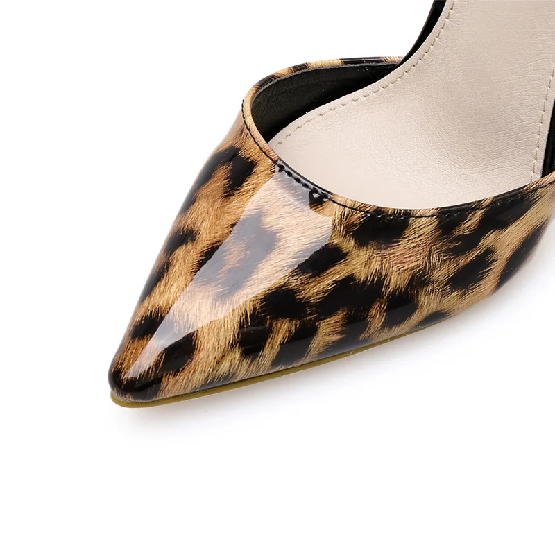 BELISS Women Sandals Fashion Leopard Patent Leather Woman Sandals 2019 Summer Buckle Sexy Ankle-Wrap Ladies Shoes High Heels S34 (2)