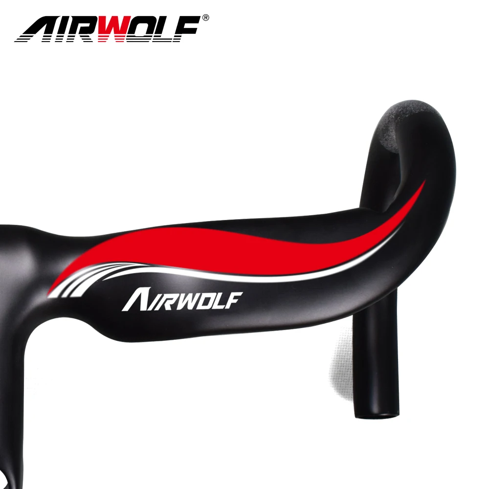 Airwolf углеродный руль для велосипеда полностью шоссейного части guidon velo route carbone