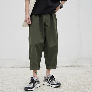 

2019 Summer Men's Fashion Solid Color Casual Pants Motion Leisure Haren Pants Male Loose Streetwear Trousers Plus Size M-2XL