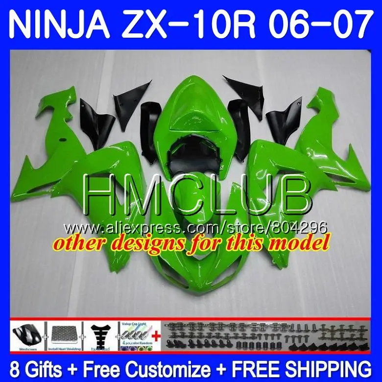 Боди для KAWASAKI NINJA ZX1000C оранжевый не гонки ZX10R 06 07 23HM26 ZX1000 C ZX 10 R 2006 2007 обтекатель