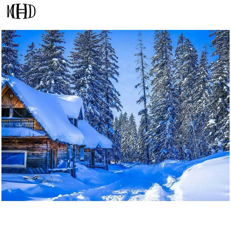 Фото Дом Лес Зима