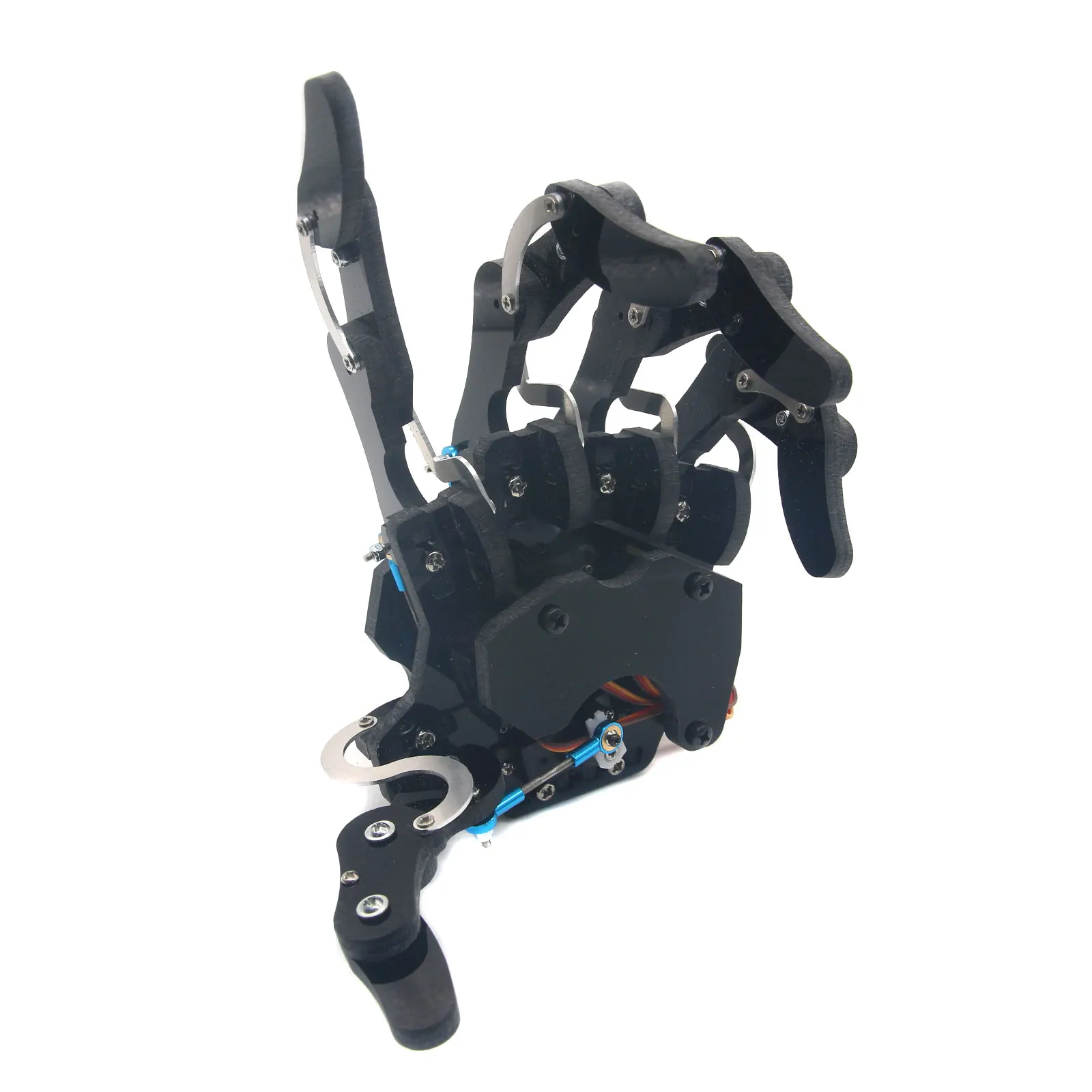 Robotic Mechanical Claw Clamper Gripper Arm Right Hand Five Fingers with Servos