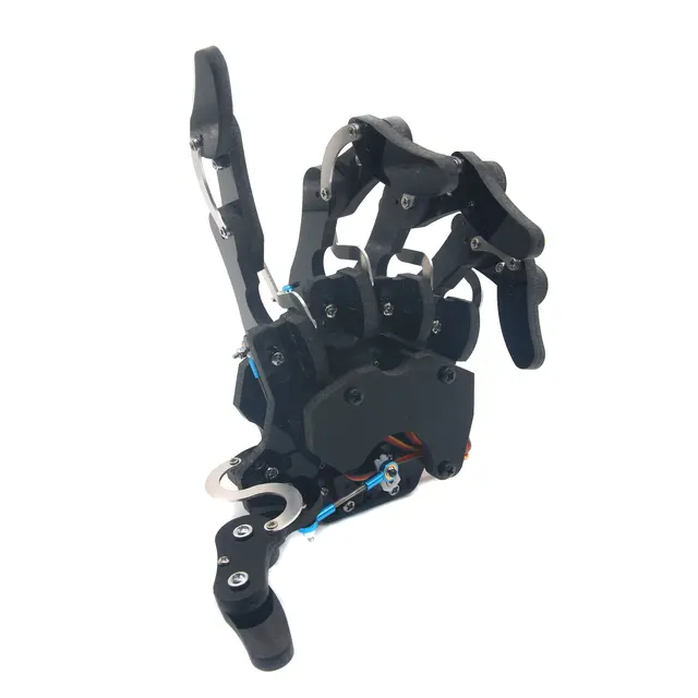 Robot Right & Left Hand with Servos Five Fingers Clamper Claw Gripper Mechanical Arm for Assembled for DIY