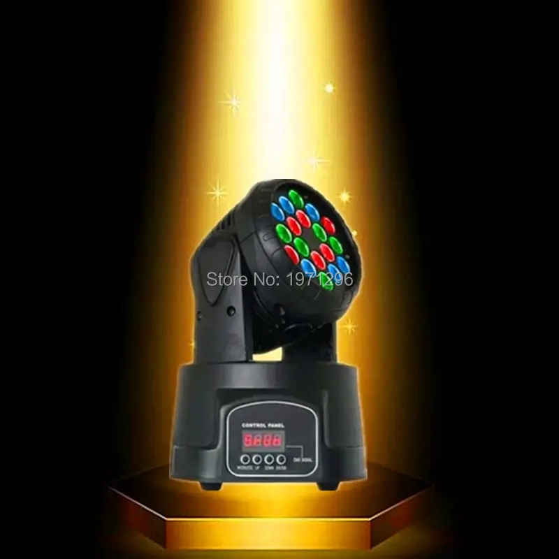 

Fast Shipping professional stage lighting led mini 18x3w wash moving head RGB Colors Mixing Dmx Stage Light