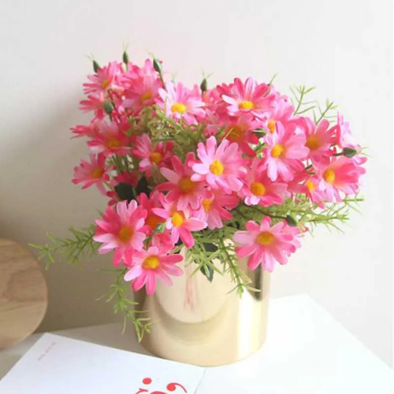 1pcs Artificial Flowers Silk Chrysanthemum 6 branches artificial daisy Fake flowers decoration for home garden office decoration 1pcs Artificial Flowers Silk Chrysanthemum 6 branches artificial daisy Fake flowers decoration for home garden office decoration