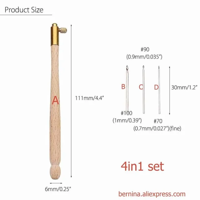 Японский крючок для тамбура/люнвиля с размером иглы 70-80-90-100/110/Бисероплетение, инструменты для вышивания, кутюр, бисерная вышивка - Цвет: Синий