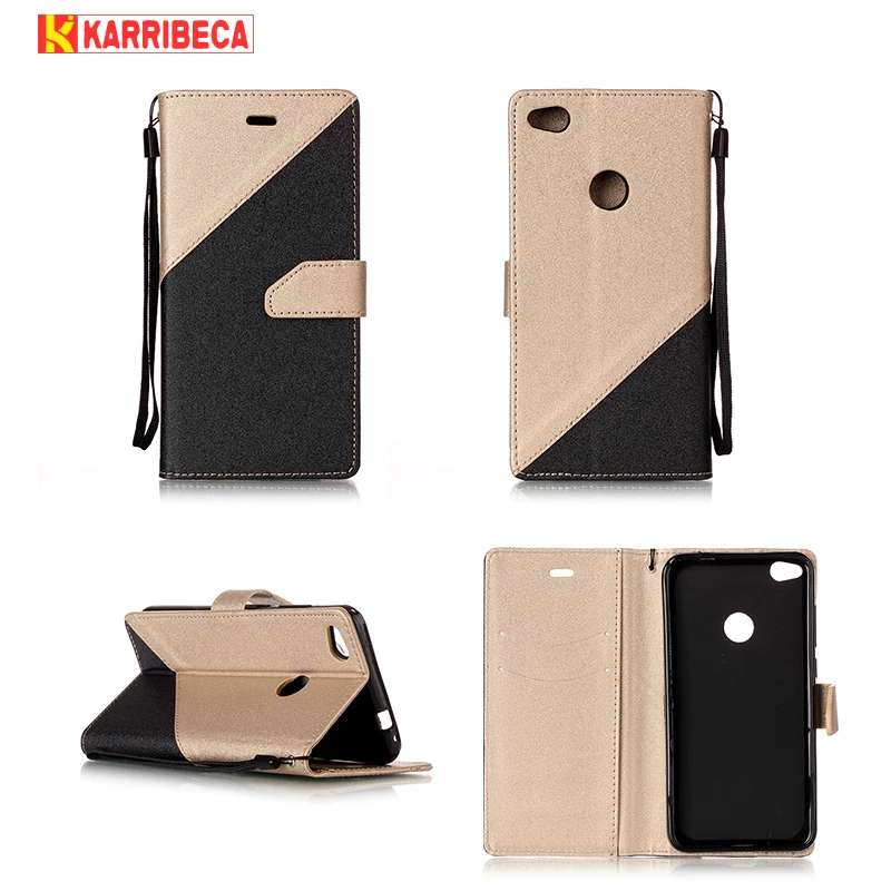 

Flip PU Leather cases for huawei P8 Lite 2017 case dual color wallet cover honor 8 lite coque etui puzdra pouzdra p9 lite 2017