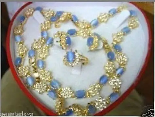 

hot sell new - Beautiful necklace bracelet ring earrings set no box ^^^@^18K GP style Fine jewe Noble Natural jade (A0511)