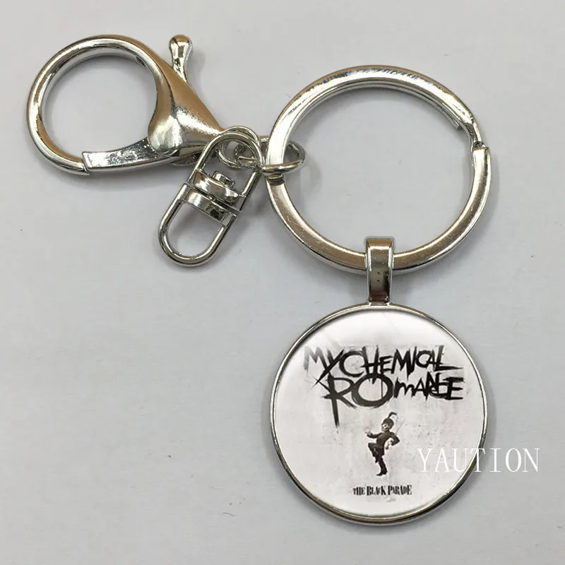 Стеклянный кабошон подвеска Тибет My Chemical романтика рок группа цепочка брелок