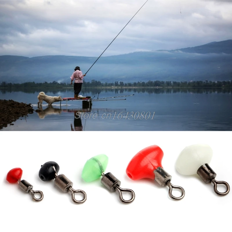 

10PCS Fishing Accessories Luminous Green Block Bead Cross-Line Swivels & Bead T Shape Pulley Slide Rig Connectors S18 Drop ship