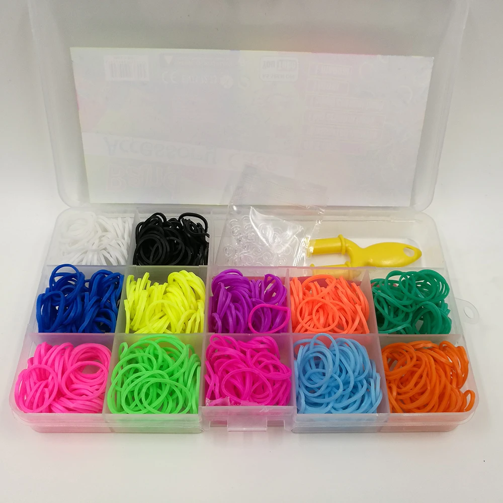 Colorful Gifts Rubber Loom Bands Box Set Band Diy Charms Colorful Gifts Rubber Loom Bands Box Set Band Diy Charms Bracelet Silicone Kit Bracelets Children Toy In Charm From