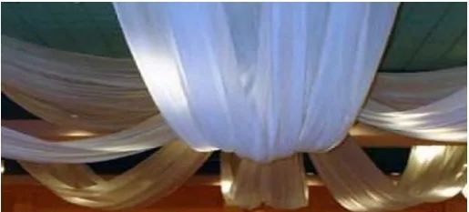 

FREE SHIPPING CEILING DRAPES MOQ quantity 10m for sale / 6$ for 1 meter