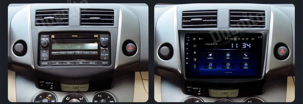 Flash Deal Fongent 8" Android 9.0 Unit Car Multimedia for Toyota RAV4 Radio 2009 2010 2011 2012 Bluetooth GPS Navigator 1 Din HDMI 0