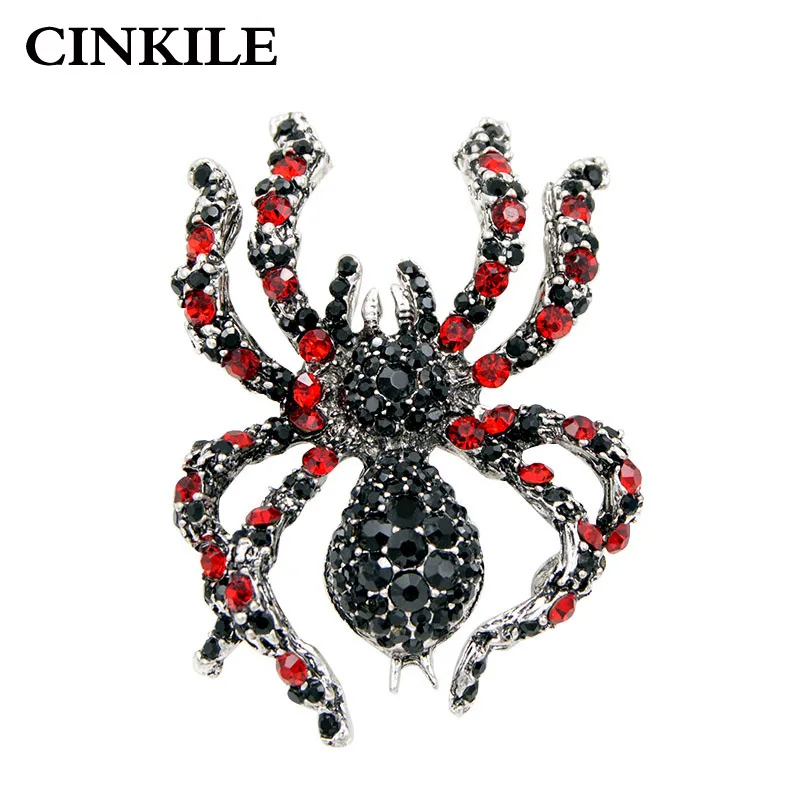 

CINKILE Rhinestone Spider Brooches for Women Statement Insect Big Brooches Vintage Fashion Jewelry Exaggerated Brooch Pins