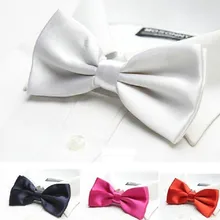 solid bow tie for men dress shirt brand new adult butterfly black white red blue wedding