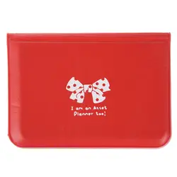 Sosw-Для женщин с милым бантом ID кредитных карт держатель Чехол Сумка (красный)
