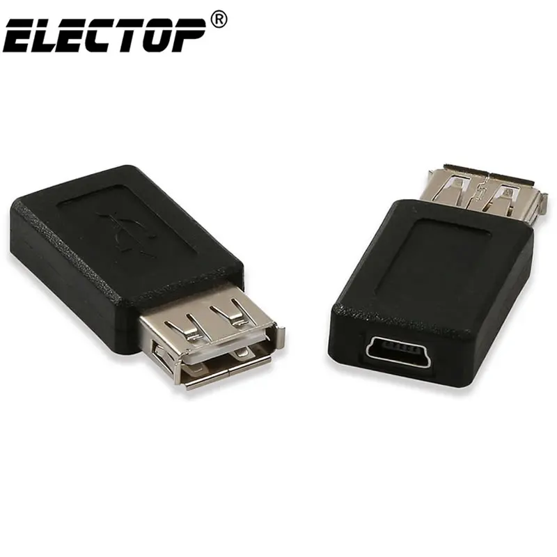 2 шт. высокоскоростной USB 2,0 type A женский мини-usb 5 Pin B гнездовой соединитель конвертер зарядное устройство Передача данных Синхронизация зарядный адаптер