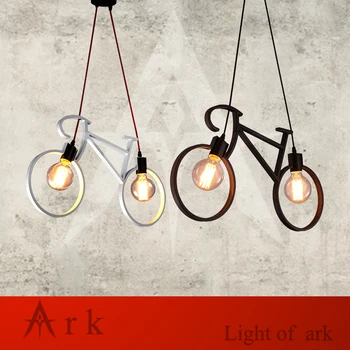 

New creative bike pendant lamp art restaurant art pendant lights children bedroom features lamps