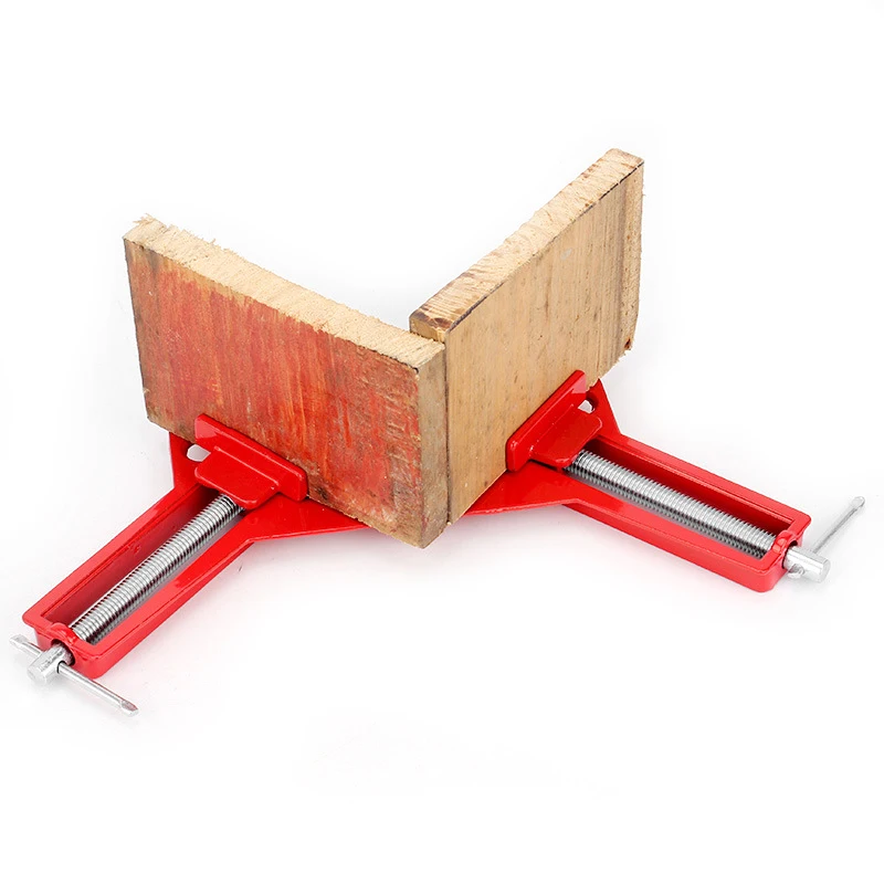 4 pollici 90 Gradi Frizione Morsetto Ad Angolo Retto Clip Cornice Angolo Mandrino 100mm Mitra Morsetti per la Lavorazione Del Legno Strumenti