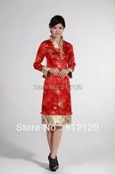 Шанхай история Новое поступление китайский новый год костюм красное вечернее Платья для женщин традиционные китайское платье для женщин