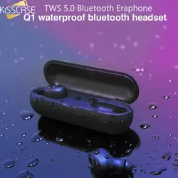KISSCASE TWS 5,0 Bluetooth наушники спортивные 3D стерео Беспроводная гарнитура с зарядным устройством наушники-вкладыши игры