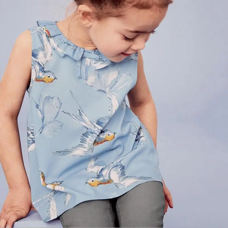 Children Clothing Wholesale Girls Blouse pre school Kids tops solid