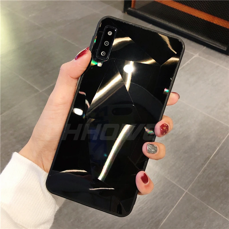 Зеркальный чехол из ТПУ с 3D бриллиантами для Samsung Galaxy A9 A7 2018 A6 A8 plus A5 2017 чехлы A920F A750F