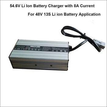 

54.6V 8A Li ion Battery charger for 13S Lithium Battery 48V aluminum case of electric scooter or motorcycle battery charger