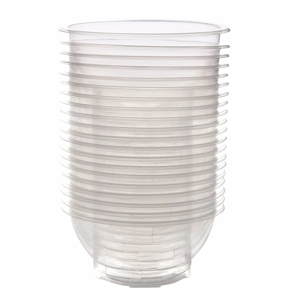 20Pcs Clear Plastic Disposable Rice Serving Bowl Outdoor Picnic Party