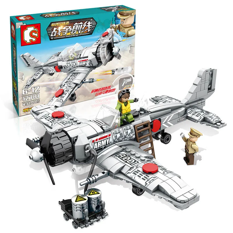 

12781 432pcs World War Modern Military Japan Army A6M Zero Fighter WW2 Air Force Building Block Compatible with Legoings