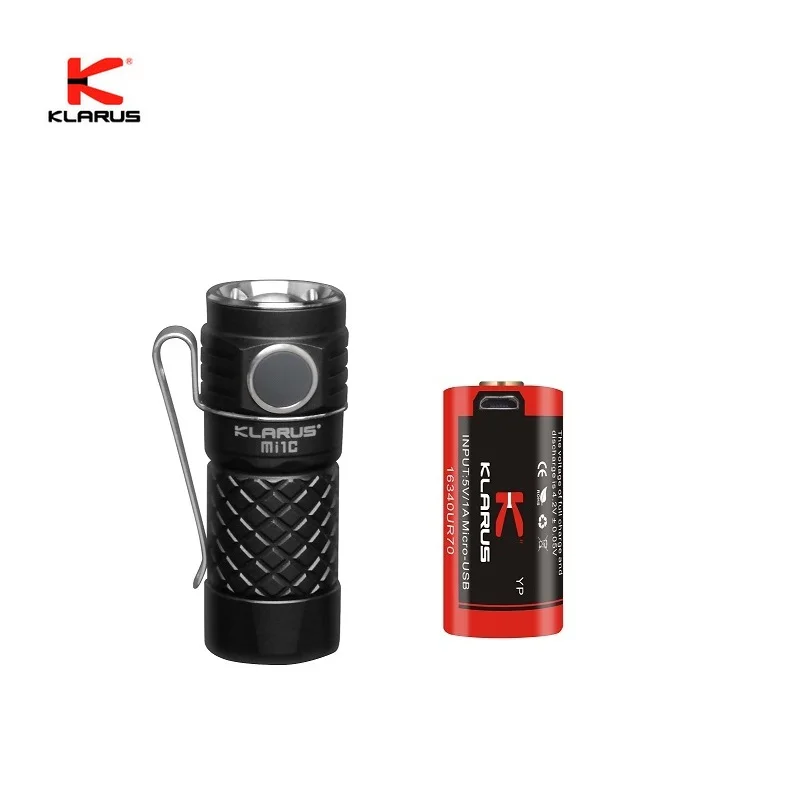 

2017 new KLARUS Mi1C CREE XP-L HI V3 LED flashlight 600 lumens with 16340 Li-ion Battery