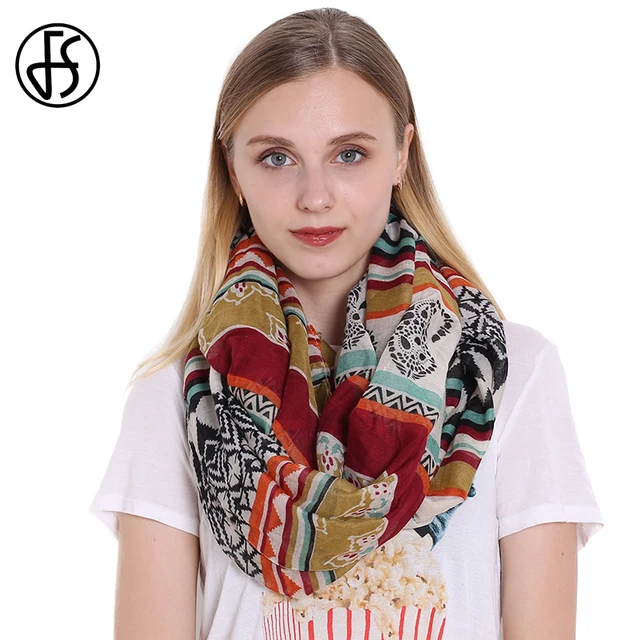 Fs 2022 Neck Tube Voile Infinity Collar Ring Loop Scarf Winter