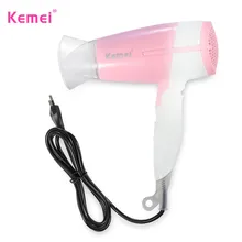 Kemei Профессиональный фен машина Электрические ионы складной компактный удар волосы стиль traveller бытовой электрический