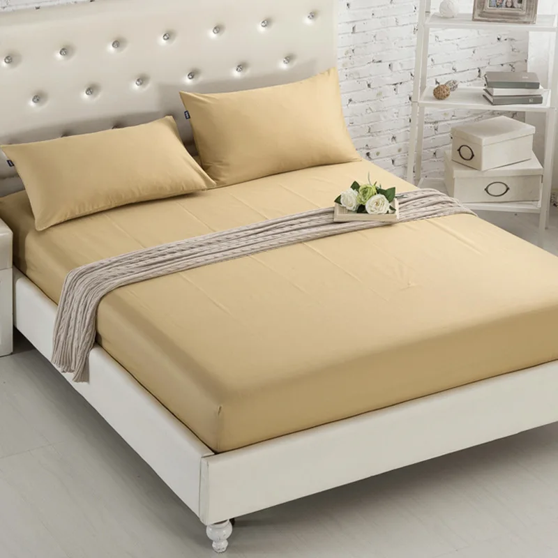 Spring Summer Thin Bedspread 100%Polyester Bedding Cover Mattress Protector Solid Color Home Hotel Coverlet or 2pc Pillowcases