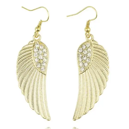 Women S Hot New Fashion Rhinestone Angel Wings Earrings Silver Gold Women S Hot New Fashion Rhinestone Angel Wings Earrings Silver Gold In Drop From Jewelry Accessories On Aliexpress Alibaba Group