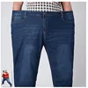 Stretch Jeans Men Elastic Denim Male Trousers  46 48 52 Plus Size Extra Large Loose Pants Blue Roupas Calca Masculina Modis Ropa 1