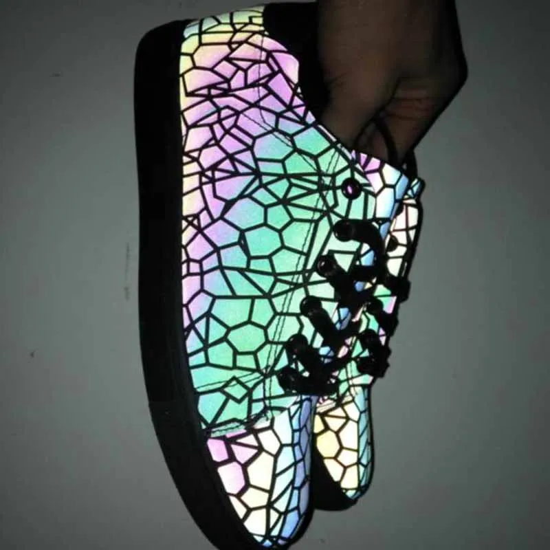 Man Designer Casual Shoes Men Sneakers Sequined Zx Flux Chameleon Luminous Refle