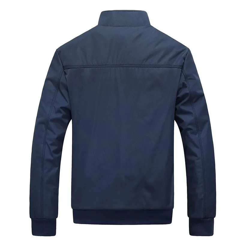 HTB1rXmCX6zuK1RjSspeq6ziHVXa3 Quality Bomber Solid Casual Jacket Men Spring Autumn Outerwear Mandarin Sportswear Mens Jackets for Male Coats M-5XL 6XL 7XL
