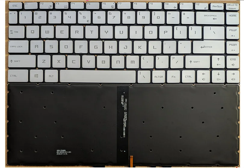 Новости ноутбук Подсветка клавиатуры для MSI GS65 GS65VR MS-16Q1 US layout - Цвет: RED