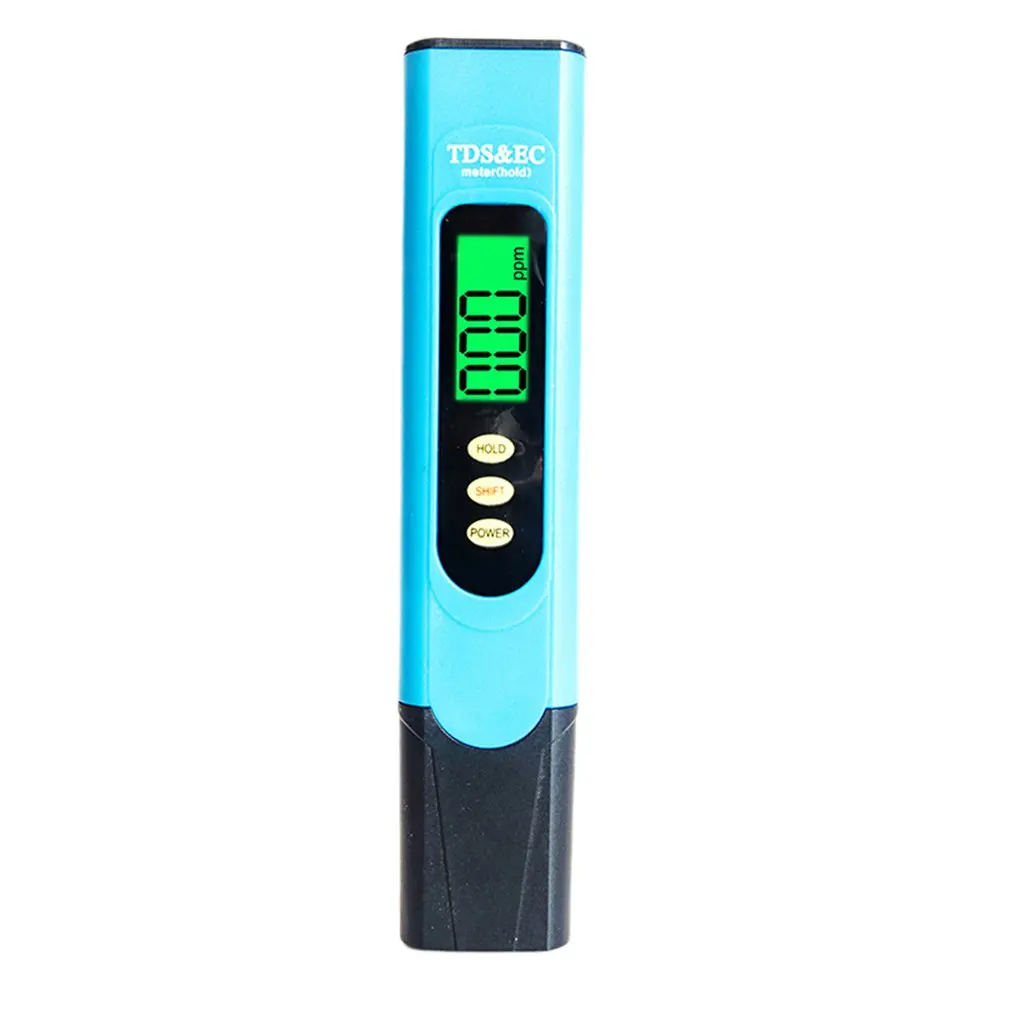 

Water Quality Test Meter Digital Tool TDS & EC Temperature 0-9990 ppm Water Purity Filter Accurate Monitor with Backlight