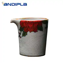 210 мл Цзиндэчжэнь Керамика Винтаж ручная роспись красный цветочный узор ярмарка чашки Cha hai общественного Чай чашки дома Кофе кружка подарки для семьи