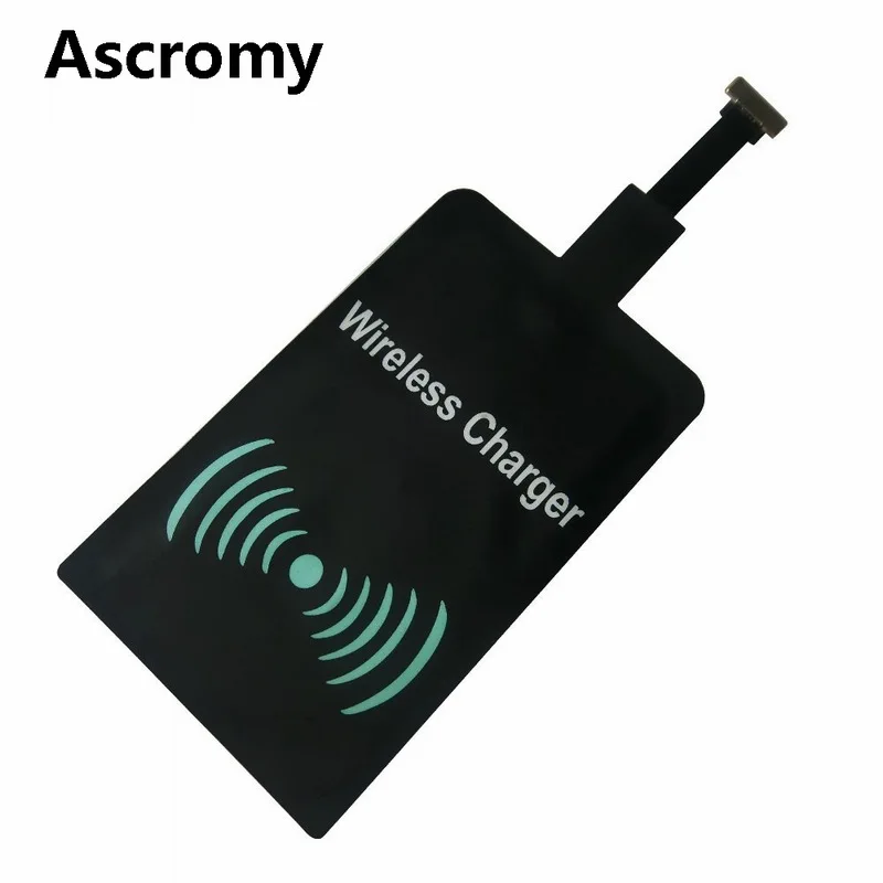 Ascromy Android Universal Qi Standard Wireless Charging Receiver Micro USB Wireless Charger Receiving Patch For MicroUSB Phones (1)